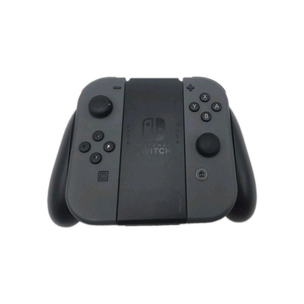 Nintendo Switch grey Joy-Con pair with Comfort Grip - Black TESTED & WORKING